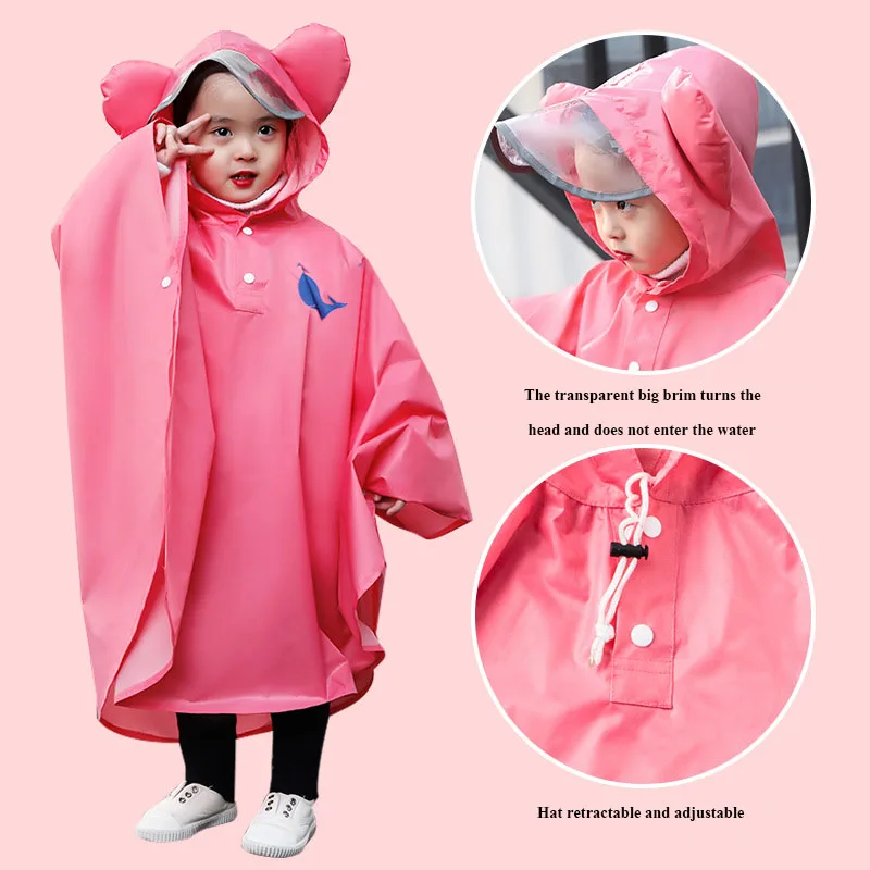 Дождевик детский непромокаемый с накидкой дождевик для учеников начальной школы