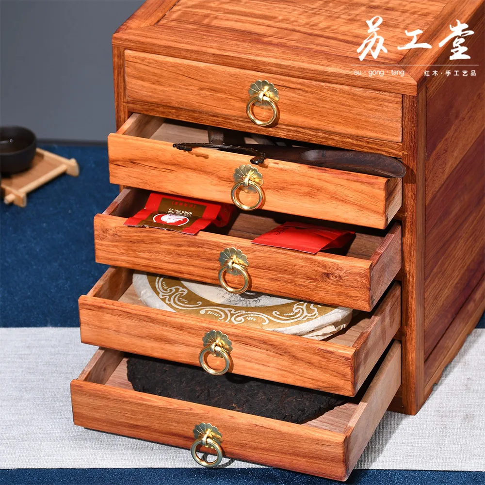 Rosewood Plane Multi-layer Pull-out Jewelry Diy Toys Sundries Cosmetics Storage Gift Box Wholesale