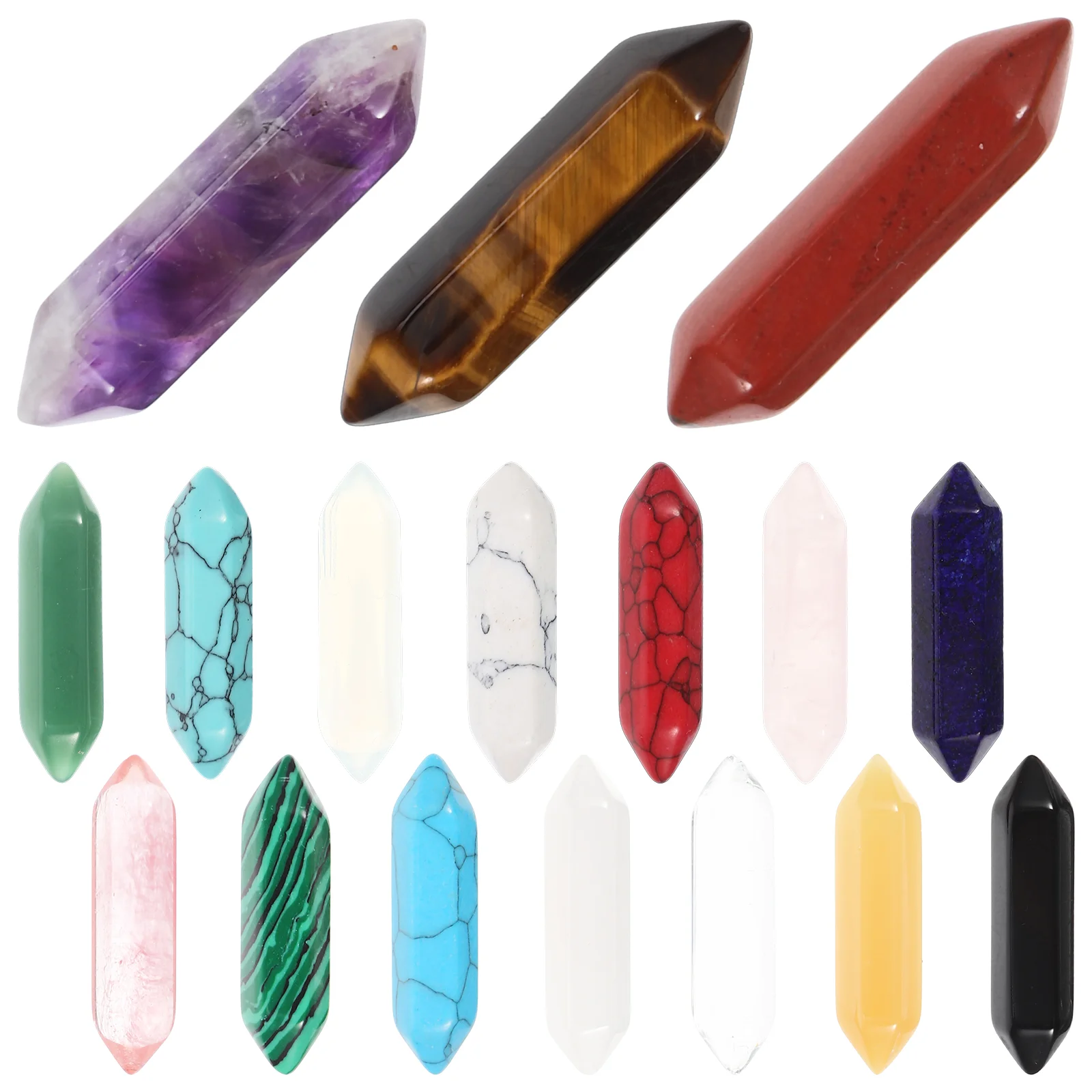 

Charms Necklace Crystal Pendants Diy Charm Jewelry Pendant Stone Making Gemstone Necklaces Hexagonal Earring Chakra Bracelet