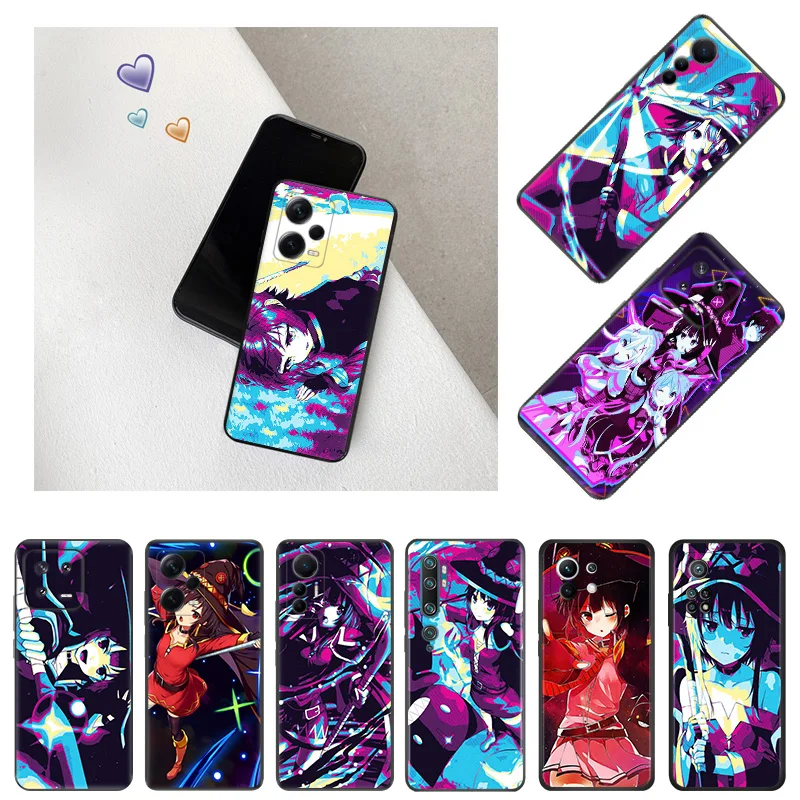 Чехол для телефона с изображением аниме Konosuba Megumin Xiaomi 12 Pro 12x 12t 13 Redmi Note 13c 12s 12c Lite