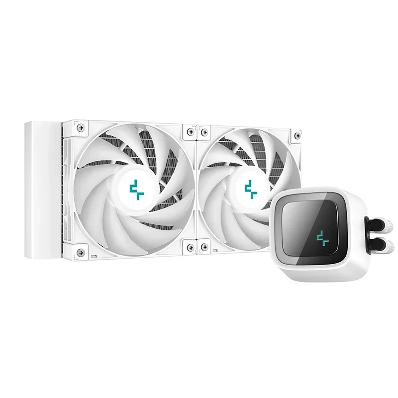 Фото Новый кулер для процессора DEEPCOOL LS520, белый, 240 мм, RGB, водяной кулер для охлаждения игрового компьютера №3