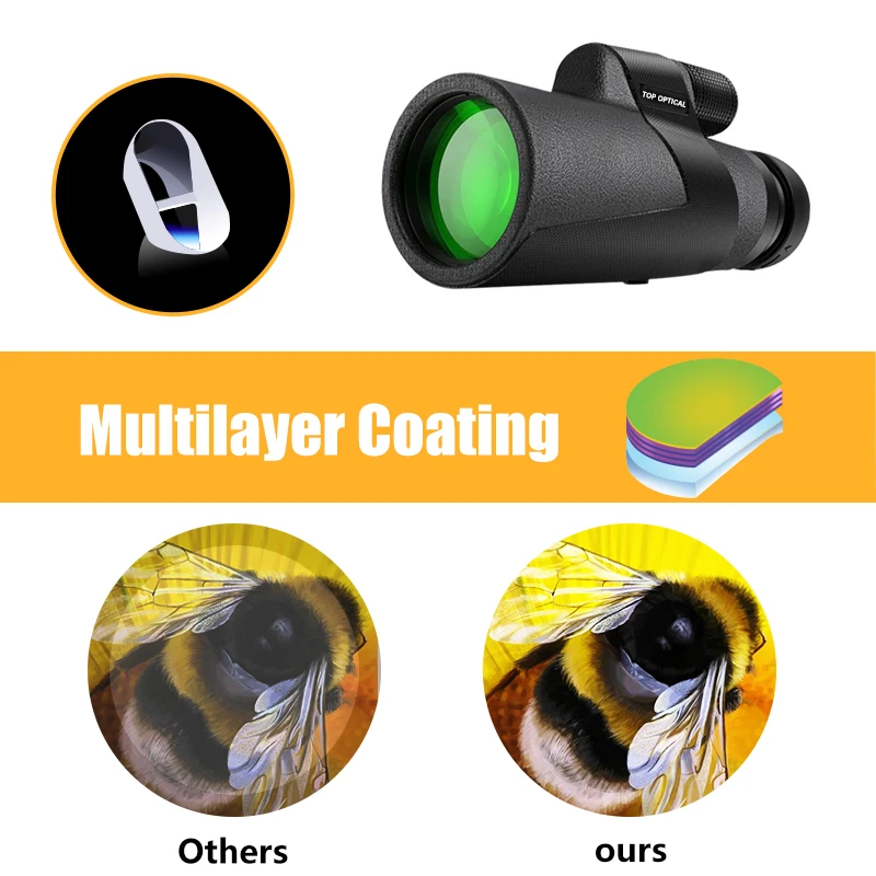 

TOPOPTICAL 12x50 Professional Monocular Spotting Scope Telescope for Hunting Outdoor Travel Bird Watching