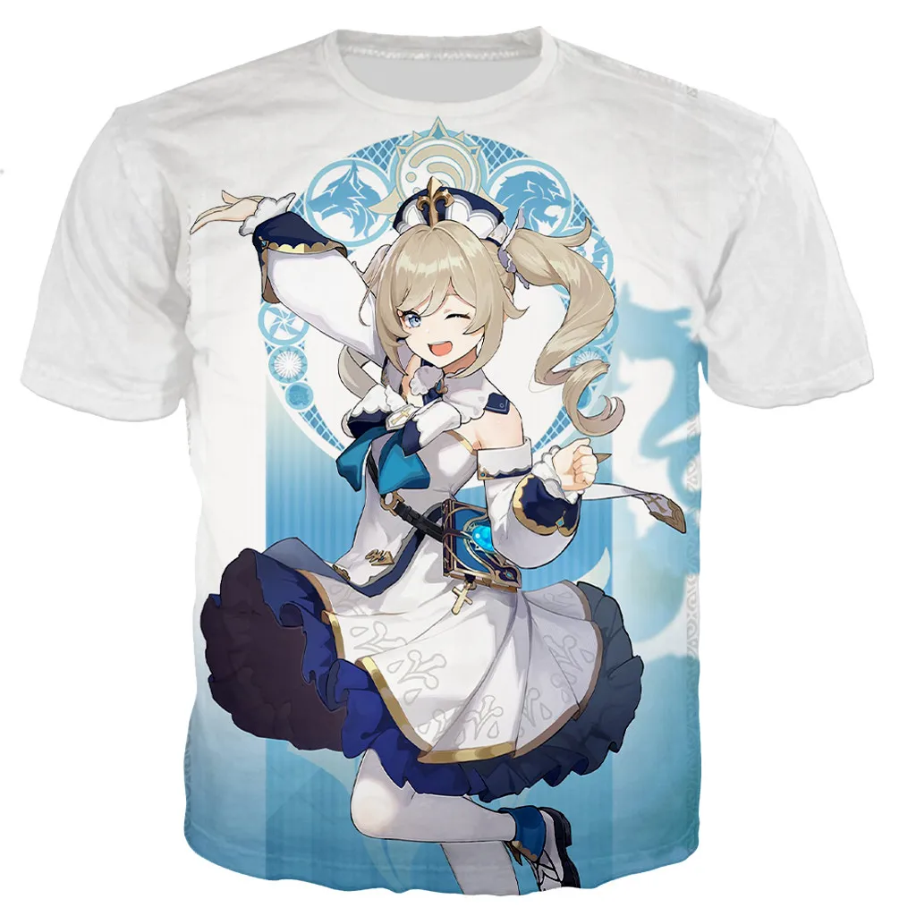 

Новая модная крутая футболка Genshin Impact для мужчин и женщин с 3D принтом Genshin, повседневные стильные футболки, уличные топы, Прямая поставка