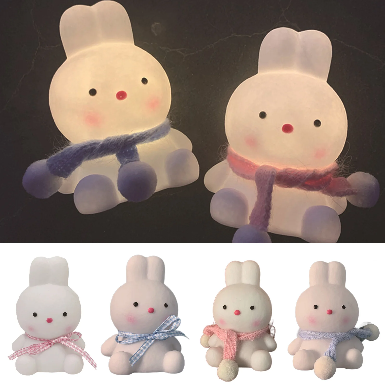 

Светодиодный фонарь с защитой глаз, Мультяшные кролики, декоративные фонари с питанием от батареи для гостиной