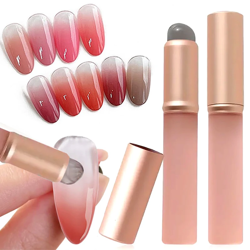 Cepillo de uñas de silicona, aplicador reutilizable, varilla degradada, cepillos de uñas multifuncionales para esmalte de Gel, herramientas de manicura DIY
