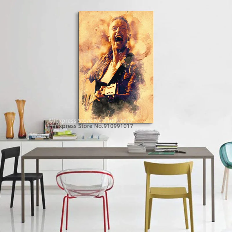 Музыкальный парад Крис Мартин постер Coldplay холст фотография для украшения без