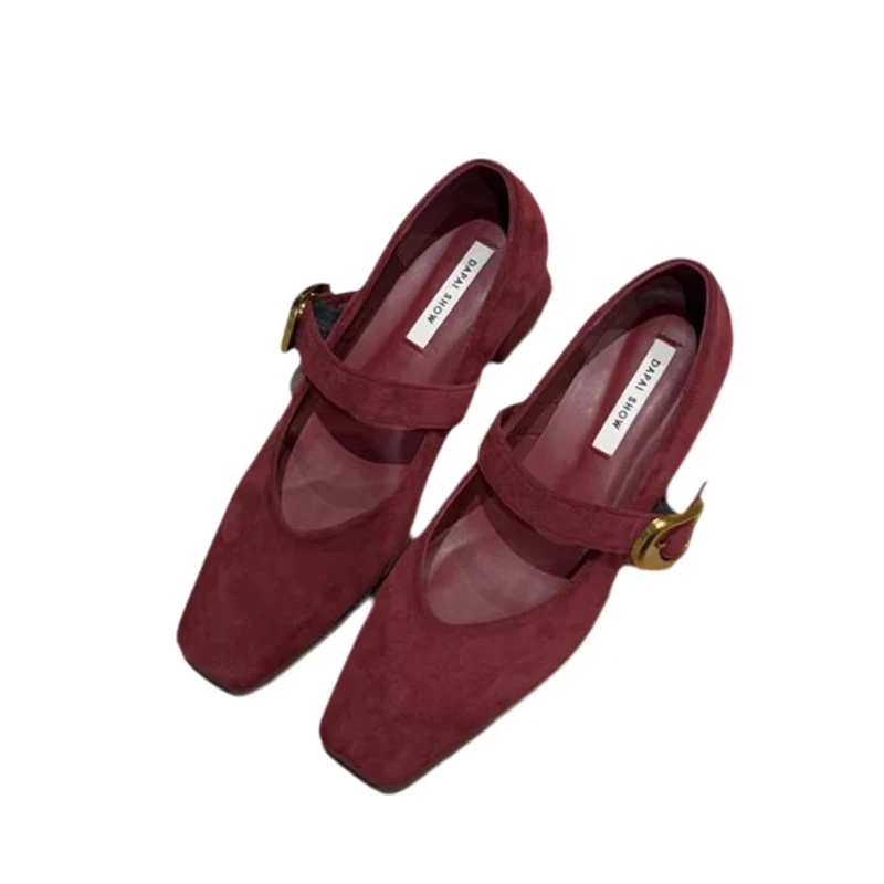 Леопардовые женские туфли Мэри Джейн с квадратным носком замшевые на среднем