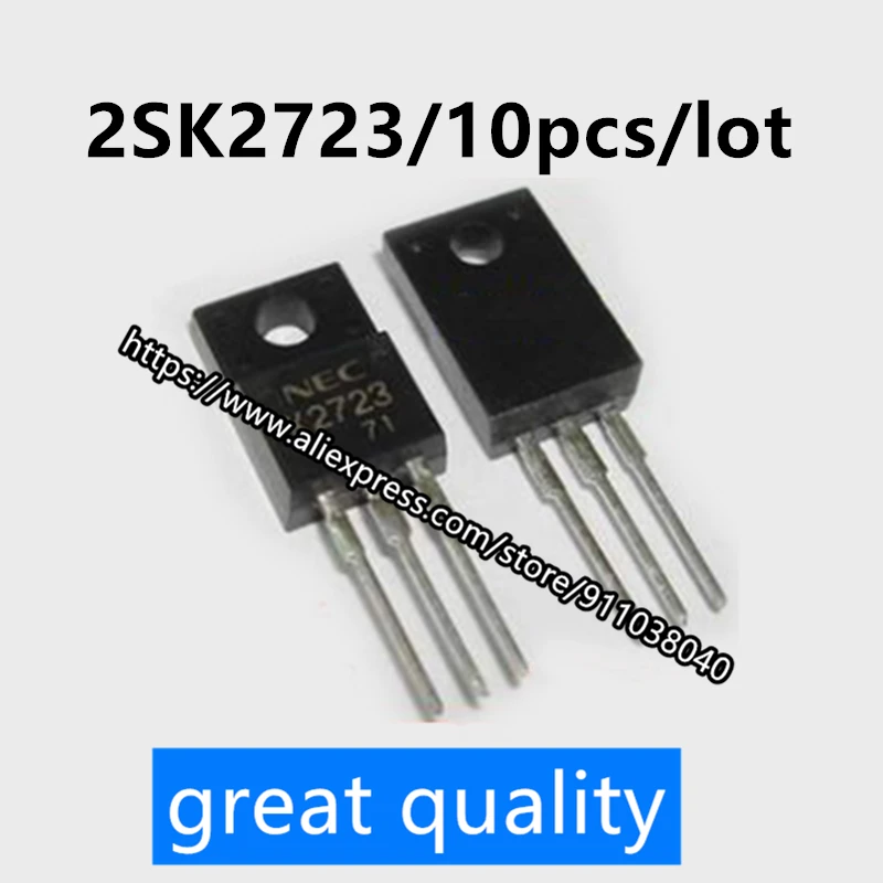 

10pcs/lot New 2SK2723 field effect tube 25A60V transistor K2723 TO220F spot