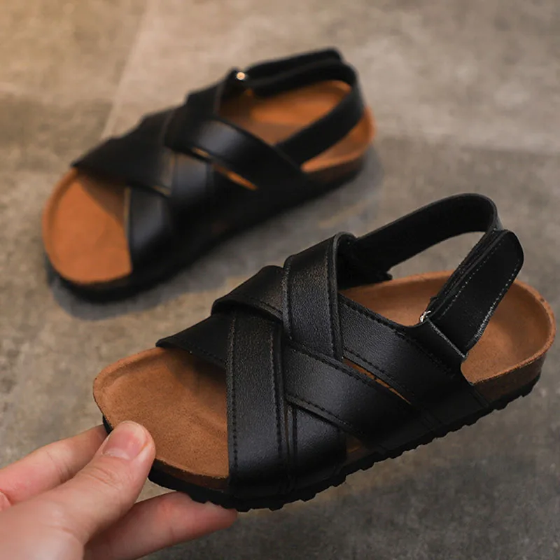 Новые летние сандалии для мальчиков повседневная пляжная обувь девочек детские