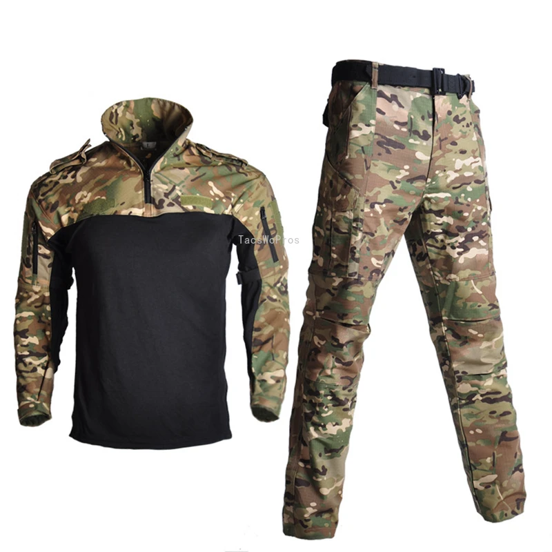 Camouflage Uniform Men's Shooting Hunting Clothing Suits Tactical Paintball Airsoft Long Sleeve Shirts Cargo Pants