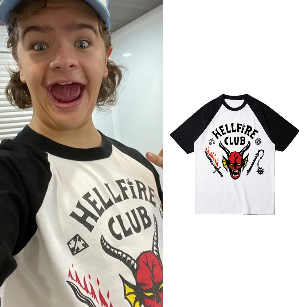 

Cotton 100% Stranger Things 4 T Shirt Women/Men Aesthetic Graphic Hellfire Club Tshirt Oversized Hawkins High School Tees Shirts