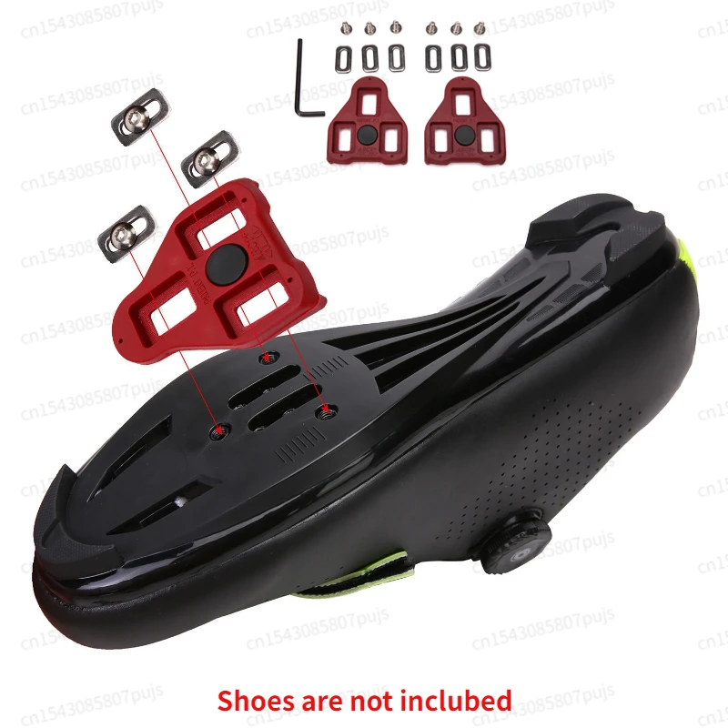 Road Bike Cleats Compatible with Look Delta Indoor Cycling Shoes Flat Cleat Pedal Route Bicycle Cleat Set Speed Cycling Sneakers