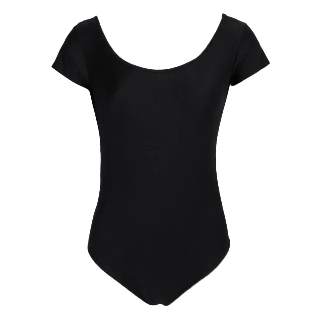 

Solid Black One Piece Swimsuit Monokini Swimwear Spandex Bodysuit for Women Girls Vintage Swimsuit Women