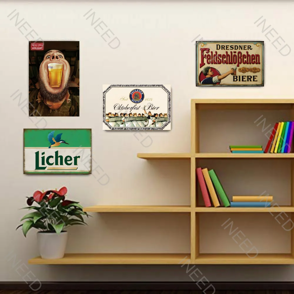 Немецкая марка Пива металлический знак табличка винтажный жестяной для бара