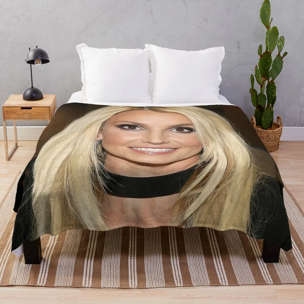 

Britney Smile Throw Blanket Soft Plush Plaid