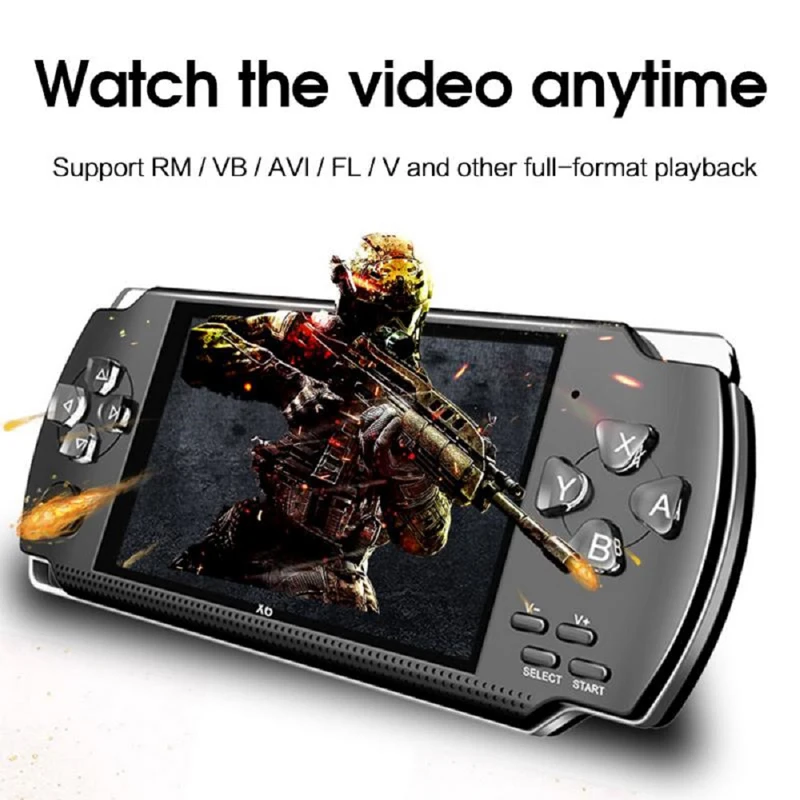 

X6 4.3-inch Screen Game Console PSP Games Console Handheld Game Players 8G Built-in 10,000 Games Support 8/16/32/64/128 Bit Game