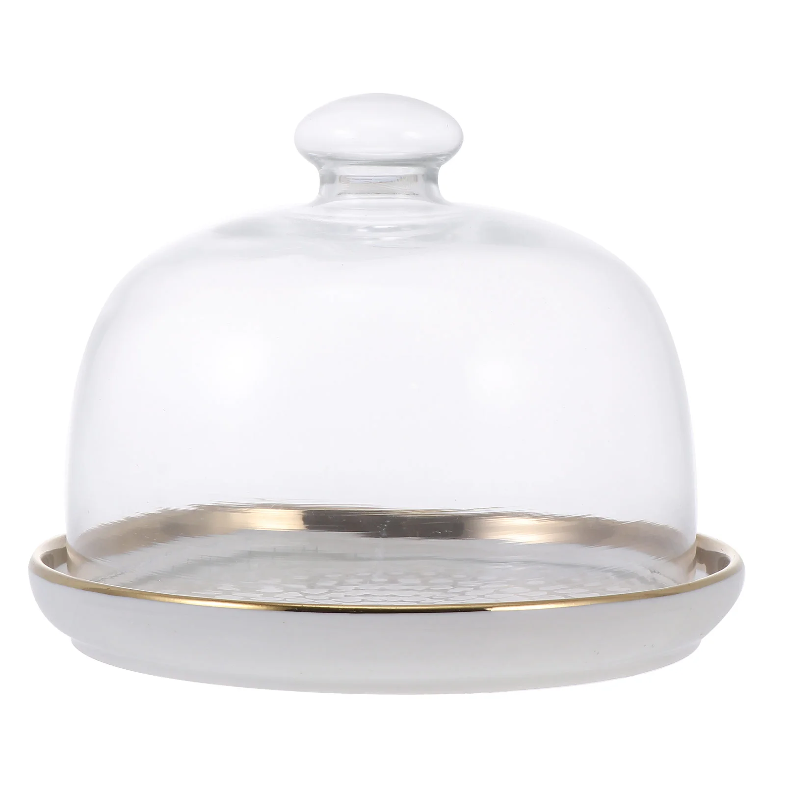 

Glass Bell Jar Glass Cover Cake Tray Cake Platter Server Serving Plate Platter Dessert Plate with Lid Dessert Dome Cover