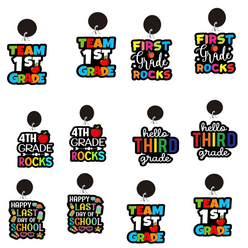 

Team 1ST Grade Acrylic Charm Earring For Women Epoxy Third 4TH Grade School Dangle Earrings Jewelry for Women Free Shipping