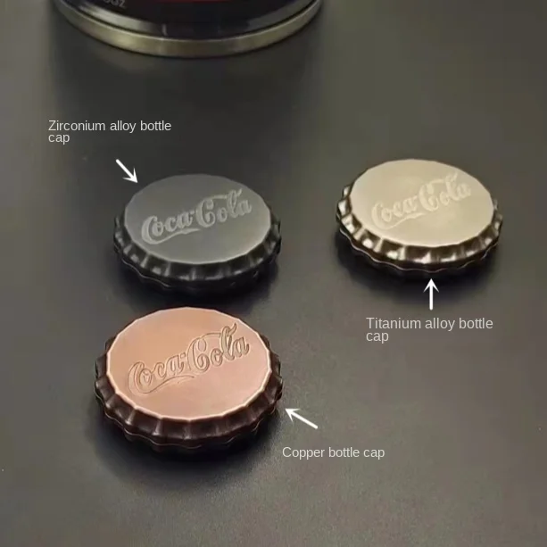 Coolplay EDC Bottle Cap Pop Coin Ppb Metal Decompression Toy Fingertip Gyro EDC enlarge