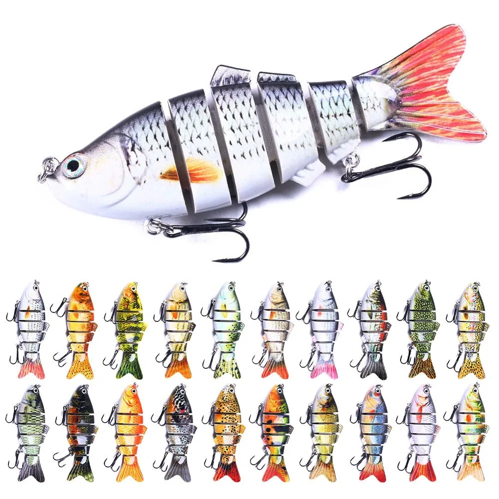 

Fishing Wobblers Lifelike Fishing Lure 6 Segment Swimbait Crankbait Hard Bait Slow Isca Artificial Lures Fishing Tackle