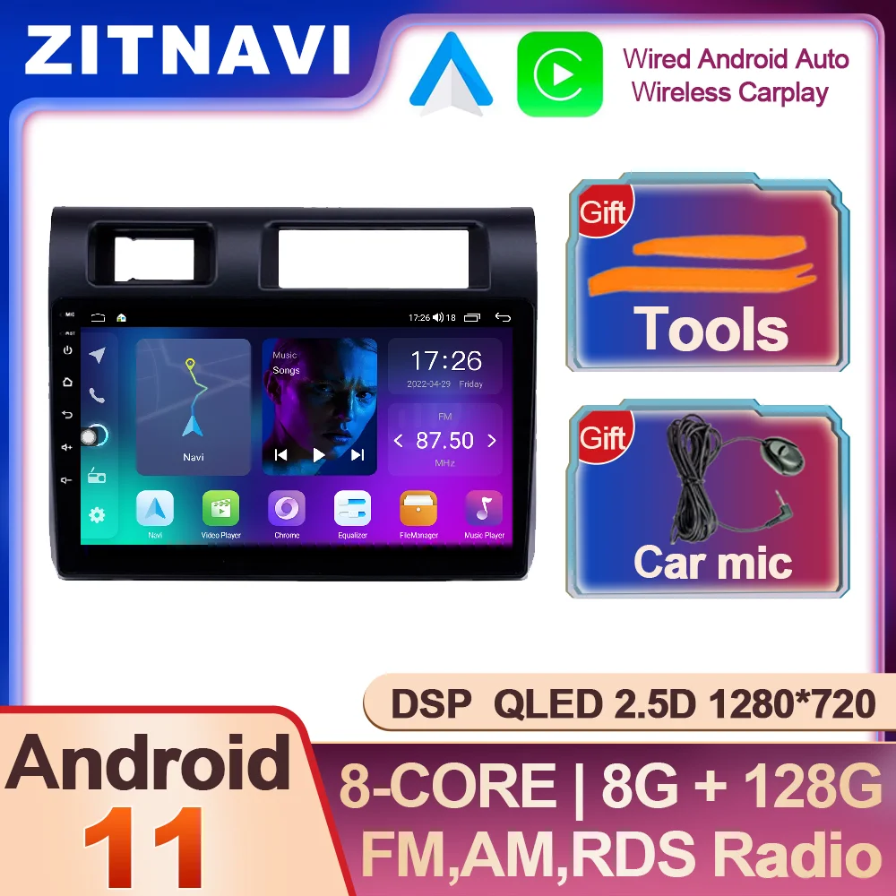 

9-дюймовый Android 11 для Toyota Pickup Land Cruiser LC70 LC79 серия 2007 - 2020 автомобильное радио DSP мультимедийный плеер AHD видео 5G WIFI