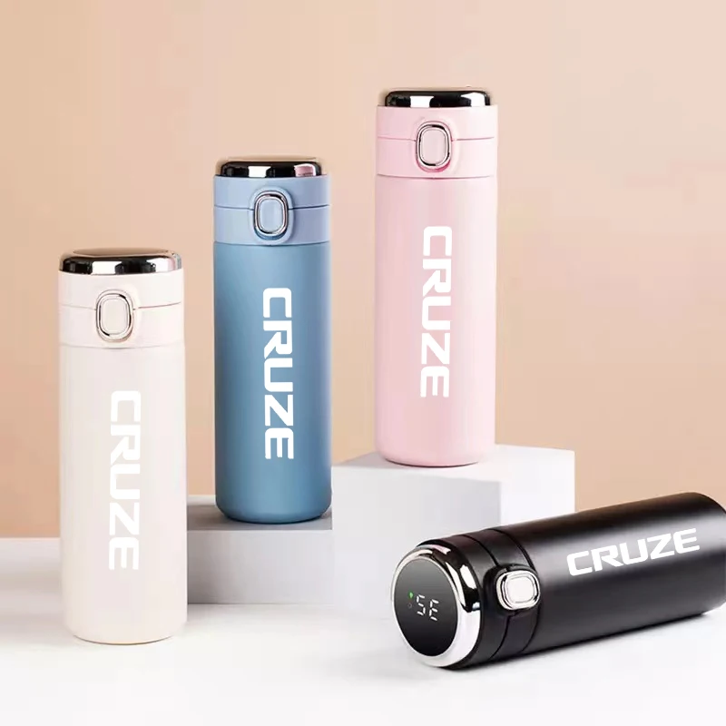 

Интеллектуальный термос, фляжка, дорожная чашка, Вакуумная бутылка для воды из нержавеющей стали для Chevrolet Cruze 2017 2018 2019 2020 2021 Cruze Car