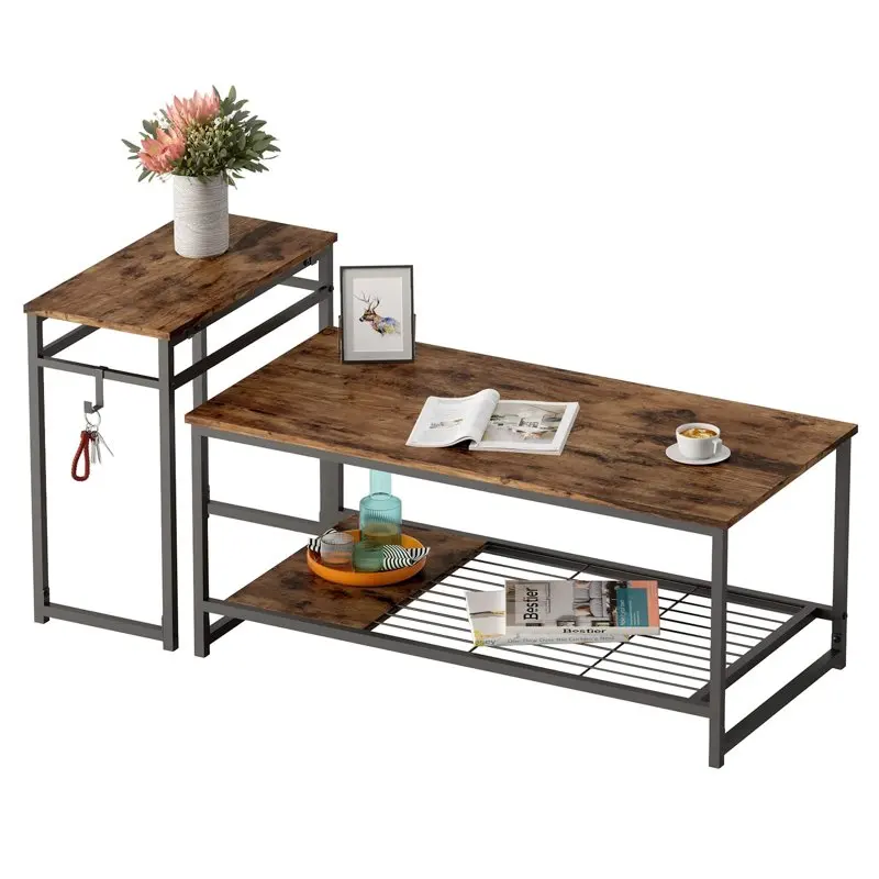 

41.7 inch Coffee Table & End table Set, Rustic