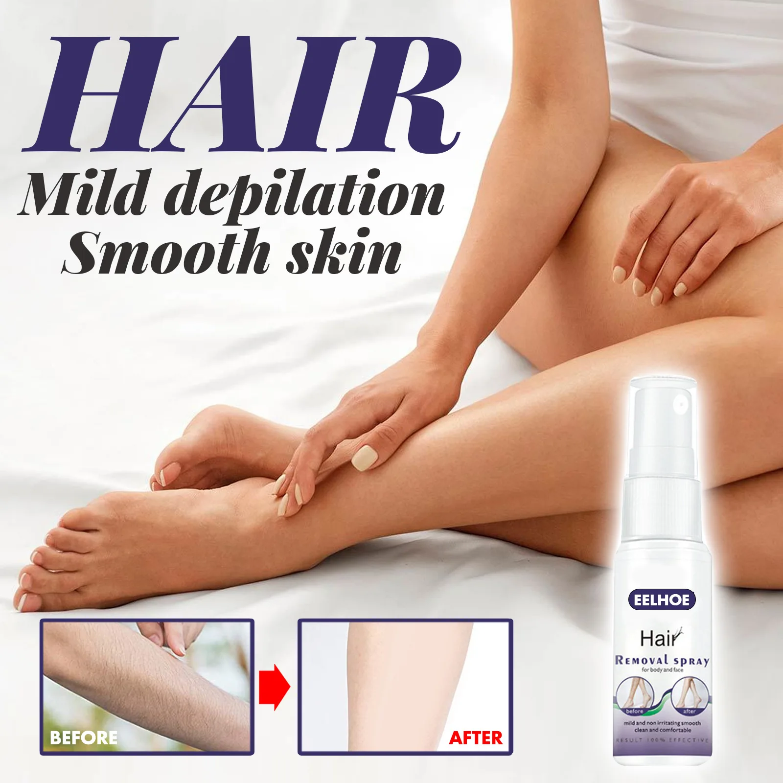 EELHOE Hair Removal Spray Armpit Hair and Leg Hair Gentle Hair Removal Cream Hair Removal Spray for Men and Women Free Shipping