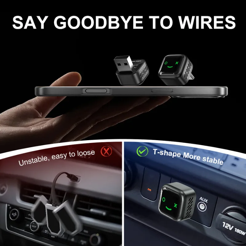 Фото 2026Новый проводной к беспроводному Carplay Box 2в1 Carplay & Android Auto MIni адаптер Plug & Plug для Mazda Audi Mazda Toyota VW MG kia №4
