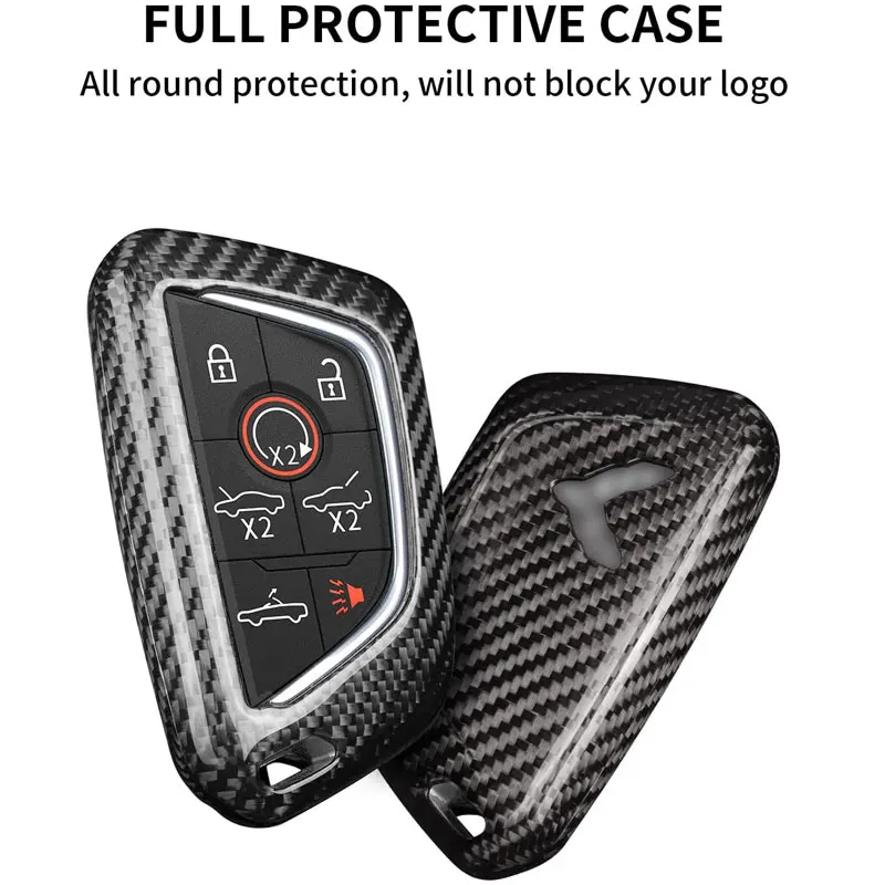 Чехол для ключа из углеродного волокна Chevrolet Chevy Corvette C8 Stingray Z06 Z51 Coupe 2024 аксессуары