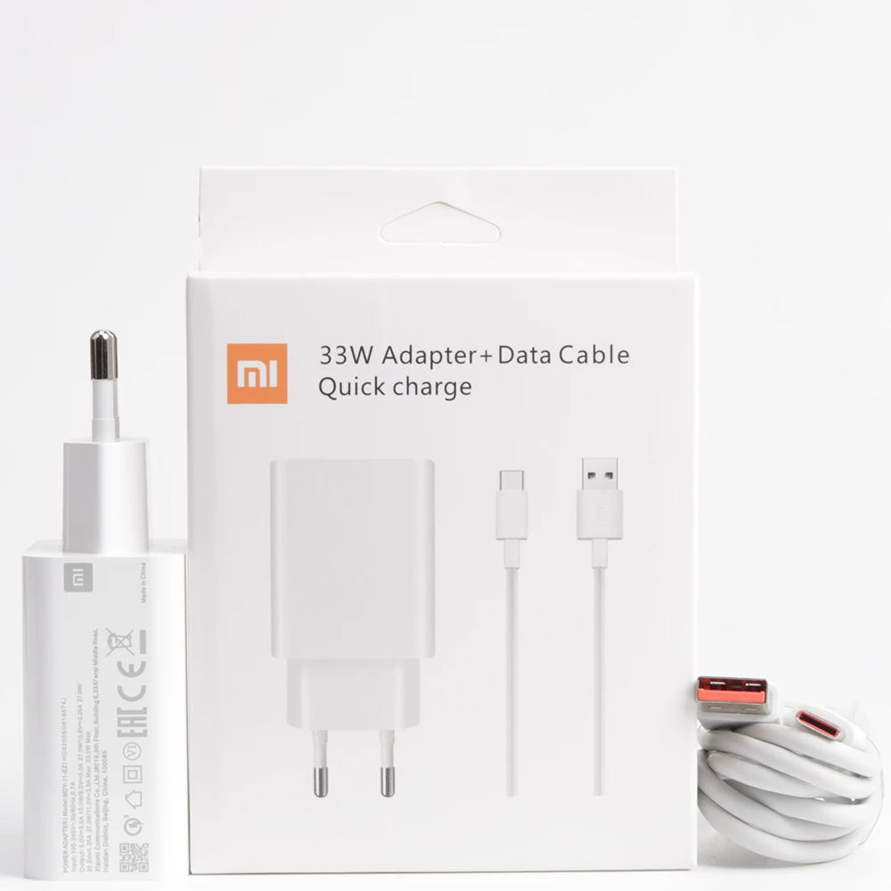 Original Xiaomi 33W Fast Charger Full Kit Type C Cable For Mi 10 9 10T Lite POCO X3 NFC Redmi K40 Note 9 10 Pro images - 6
