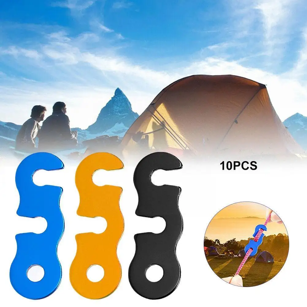 

Регулируемая тросовая Пряжка для кемпинга, 10 шт., S-образные крепежные натяжители, Пряжка из сплава, походные палатки, веревка, зонтик C4n5