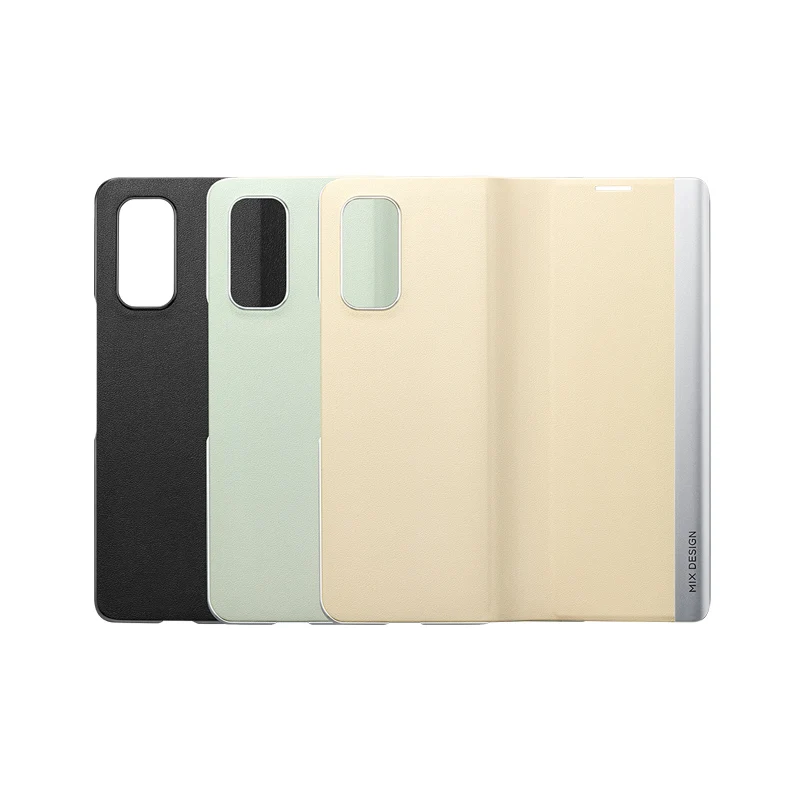 Xiaomi MIX FOLD Flip PU Protective Case Jet Black / Latte / Bamboo Green High Quality PU Delicate Touch Premium Phone Cases