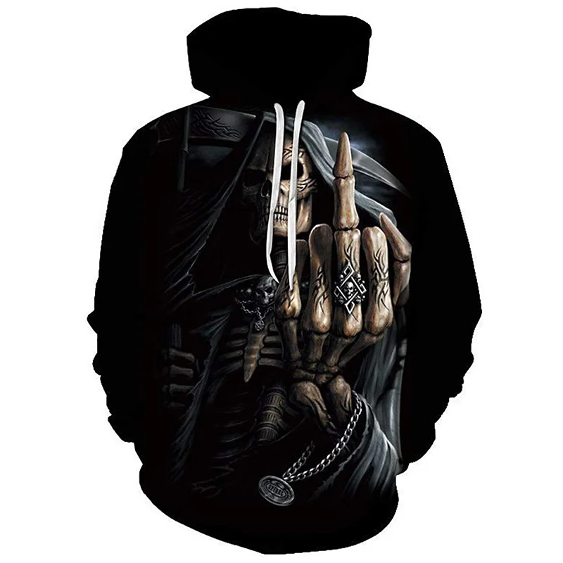

Horror Skull Graphic Hoodie Men Clothing 3D Goth Skeleton Printed New in Hoodies Women Harajuku Fashion y2k Pullover Sweatshirts