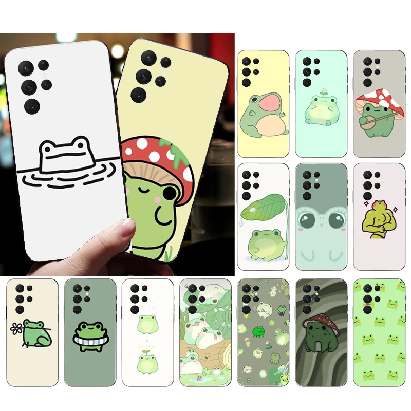 

Phone Case for Samsung Galaxy S23 S22 S21 S20 Ultra S20 S22 S21 Plus S10E S20FE Note 10Plus 20Ultra Cartoon Frog Case