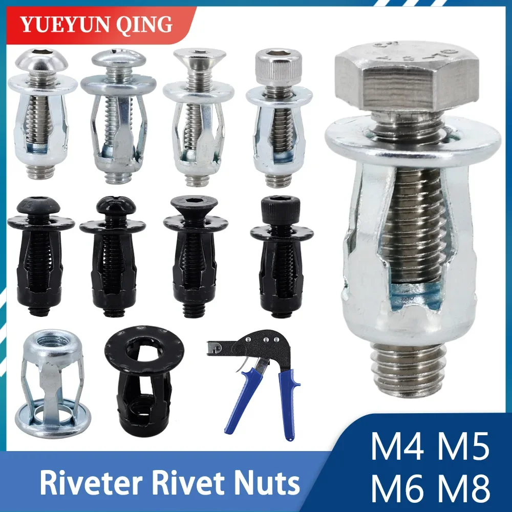 

Wholesale Petal Shape Metal Rivet Nut Expansion Hex/Phillips Screw Jack Nut Bolt Set Panel Clamp Lock Rivnut Riveter M4 M5 M6 M8