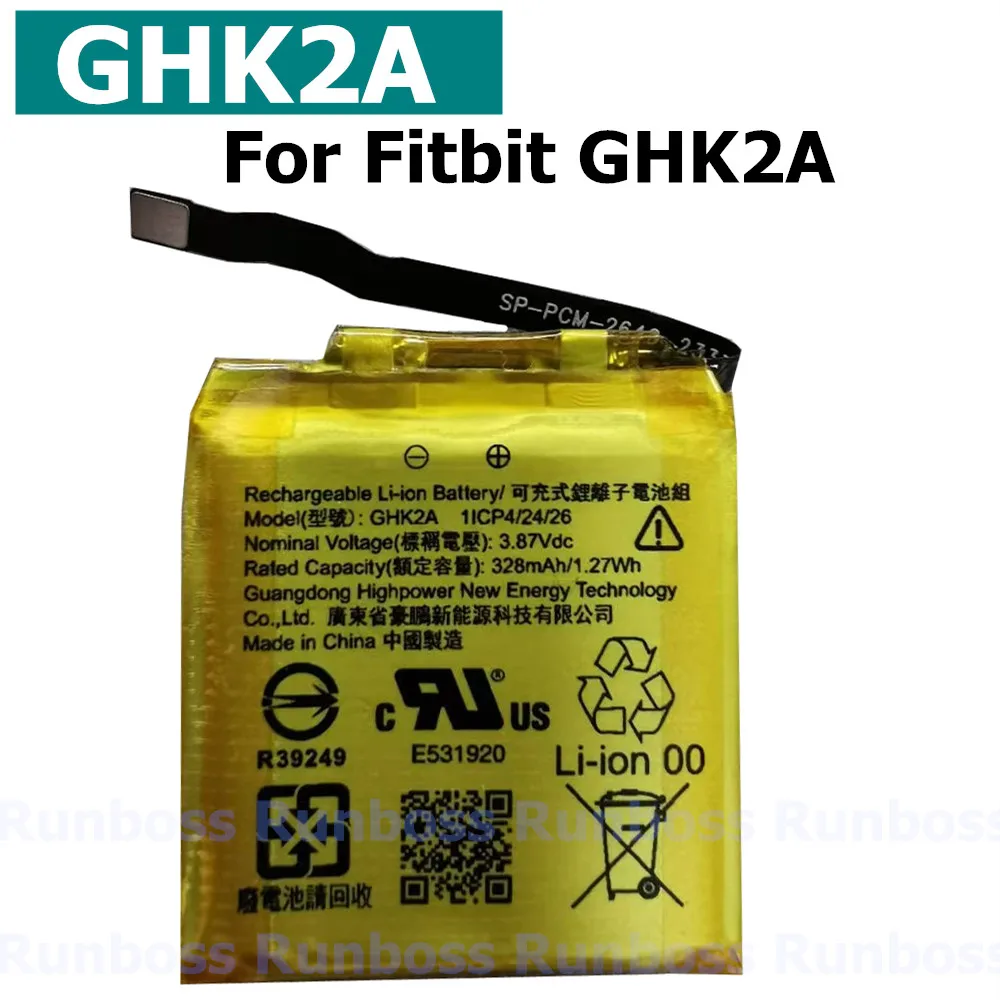 Аккумулятор 328 мАч 3 87 В для умных часов Fitbit GHK2A
