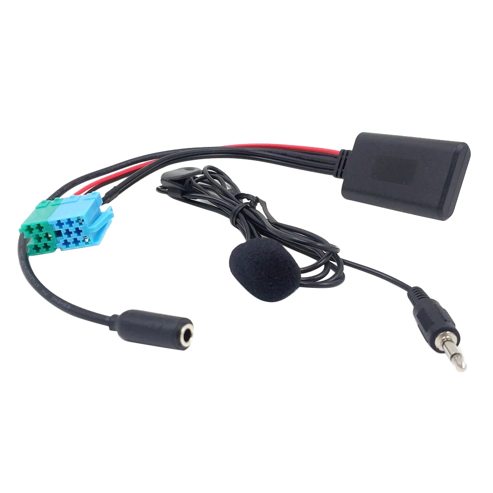 Автомобильный 6 + 8-контактный Bluetooth аудио Aux кабель микрофон громкой связи