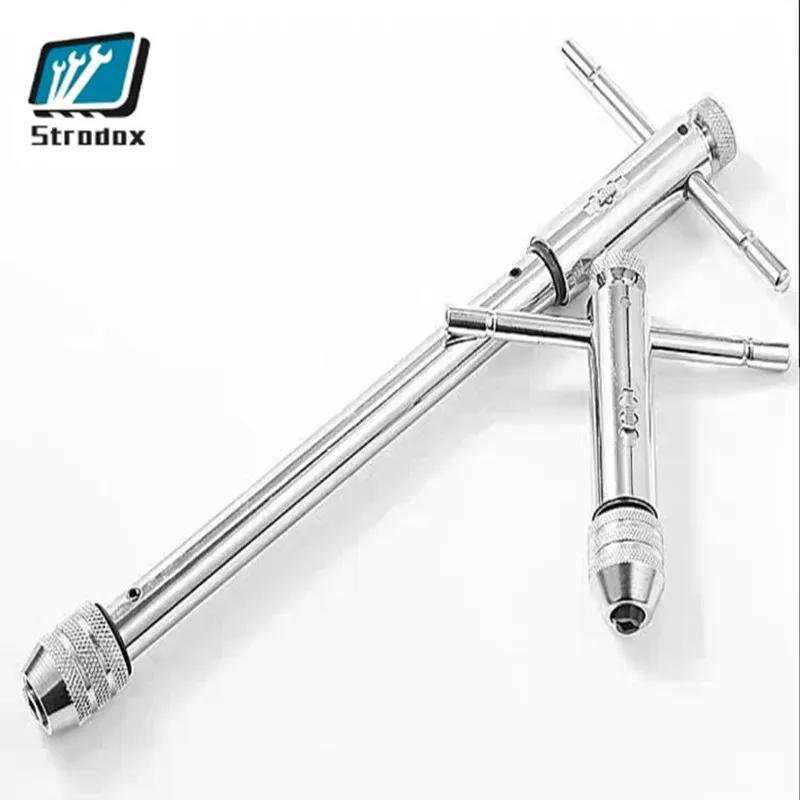 Two Pieces Of Positive And Negative Adjustable Ratchet Tap Wrench Twister T-shaped Extended Type Effortless Clamping