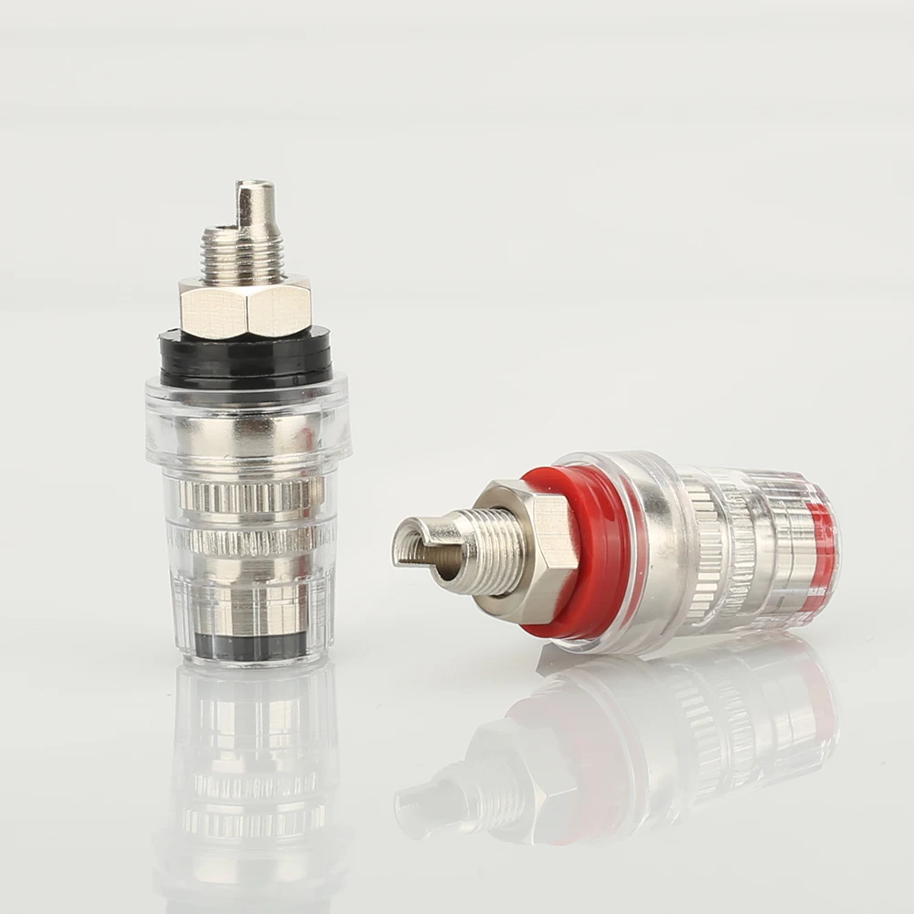 8pcs High Performance Rhodium plated binding post for Amplifier Speaker 4mm Banana plug connector