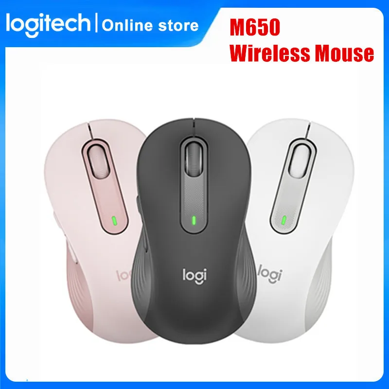 Logitech M650 M650L Bluetooth Wireless Mouse Silent Clicks Customizable Side Buttons Multi-Device Compatibility Signature Mice