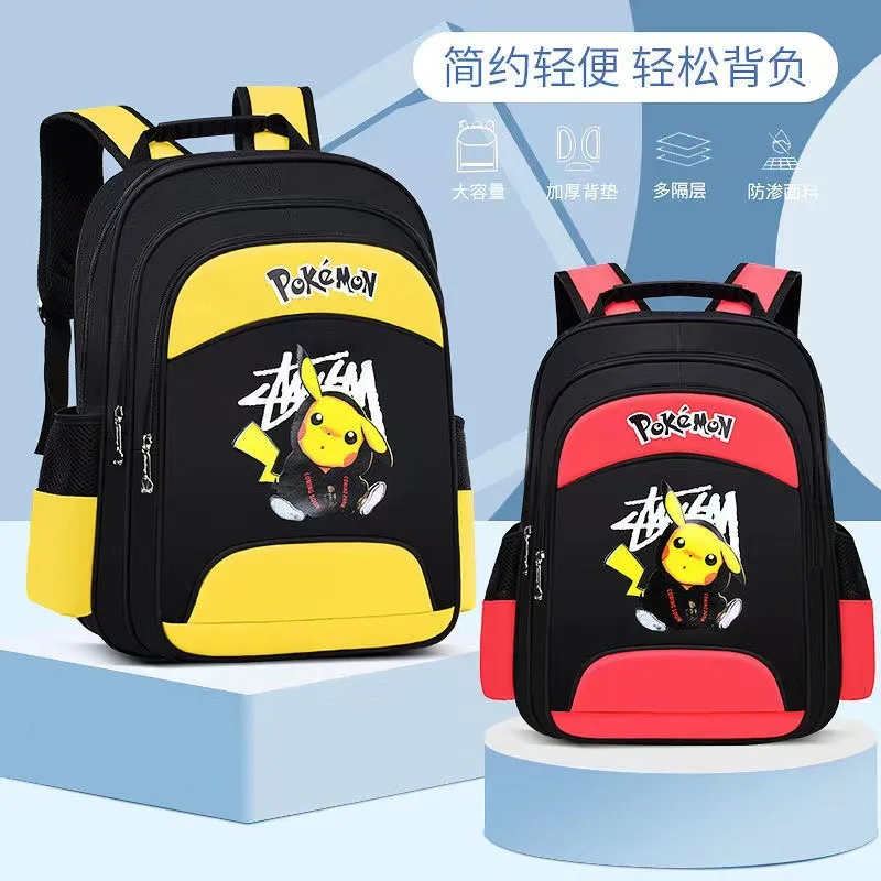 

Student Schoolbag To Reduce The Burden of Pikachu Trend Lightweight Waterproof Children's Shoulders Schoolbag Birthday Gift