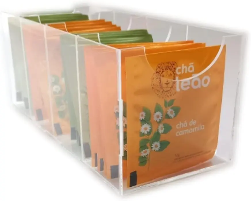 

Porta Sachês De Chá Caixa Acrílica Decoração Cantinho Café