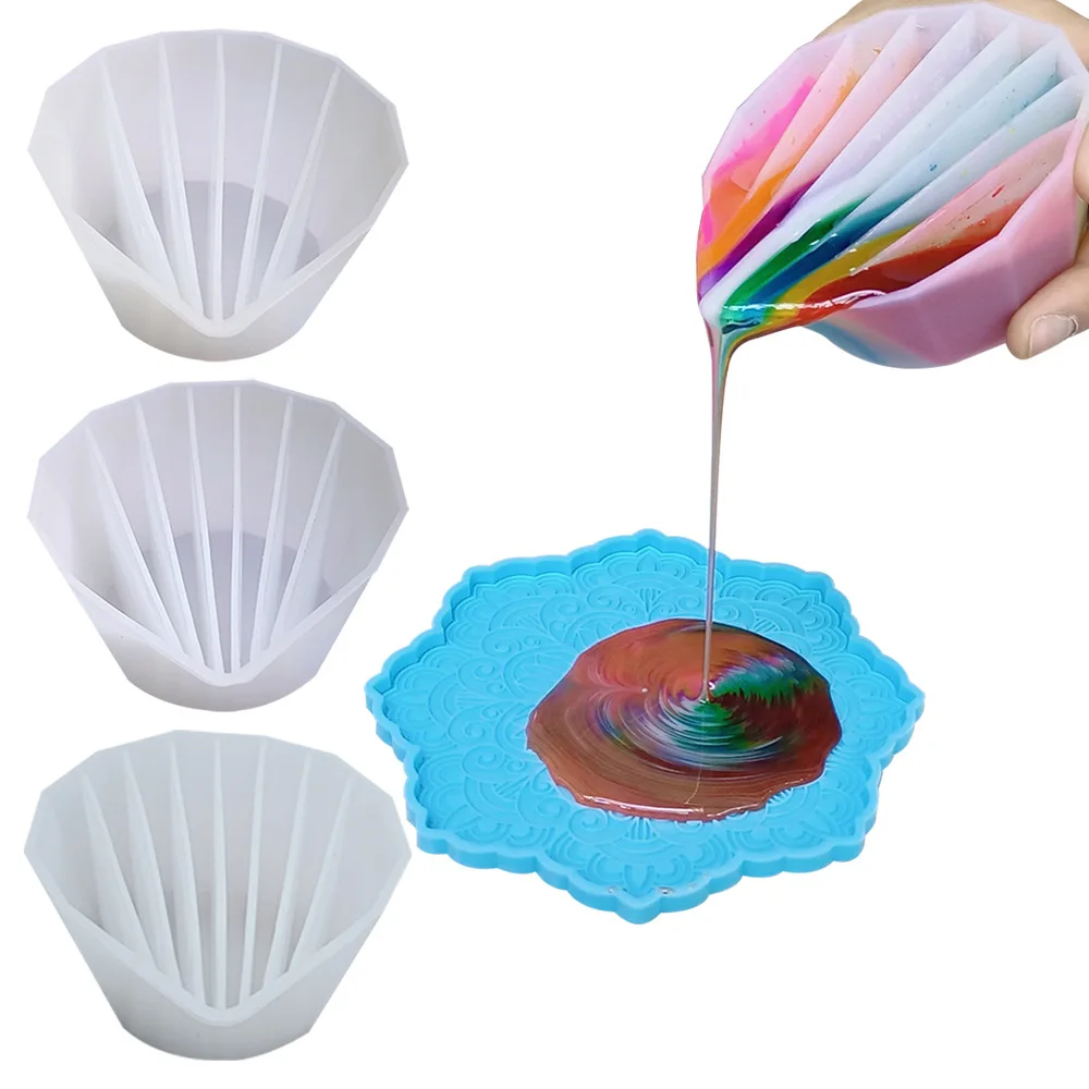 

Distributing Cup Silicone Measuring Cups Resin Tools Color Mixing Toning Dispensing Handmade Epoxy Resin Crafts Jewelry Making