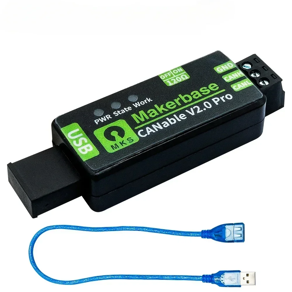 

Анализатор адаптера Makerbase CANable 2.0 USB-CAN с поддержкой CAN FD/Slcan/SocketCAN