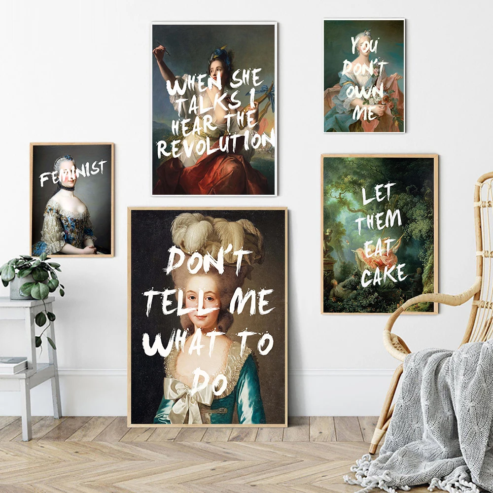

Gift Funnty Song Lyrics Poster FEMINIST Canvas Painting Vintage Art Print Abstract Wall Picture For Living Room Home Decor