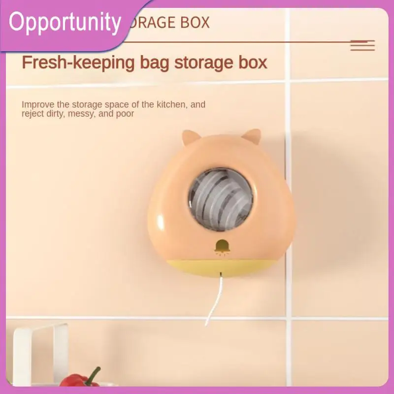 

Punch-free Installation Wrap Cover Storage Box Split Design Multi-functional Fresh-keeping Bag Storage Boxes Wall Mounted