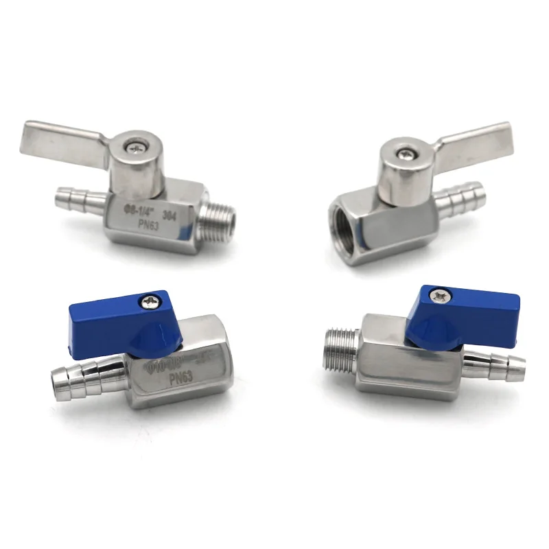 

Мини-шаровой кран из нержавеющей стали 304, санитарный, 1/8 дюйма, 1/4 дюйма, 3/8 дюйма, от 1/2 дюйма до 8/10/12 мм, резьба BSP, 2-ходовая для воды, газа, масла