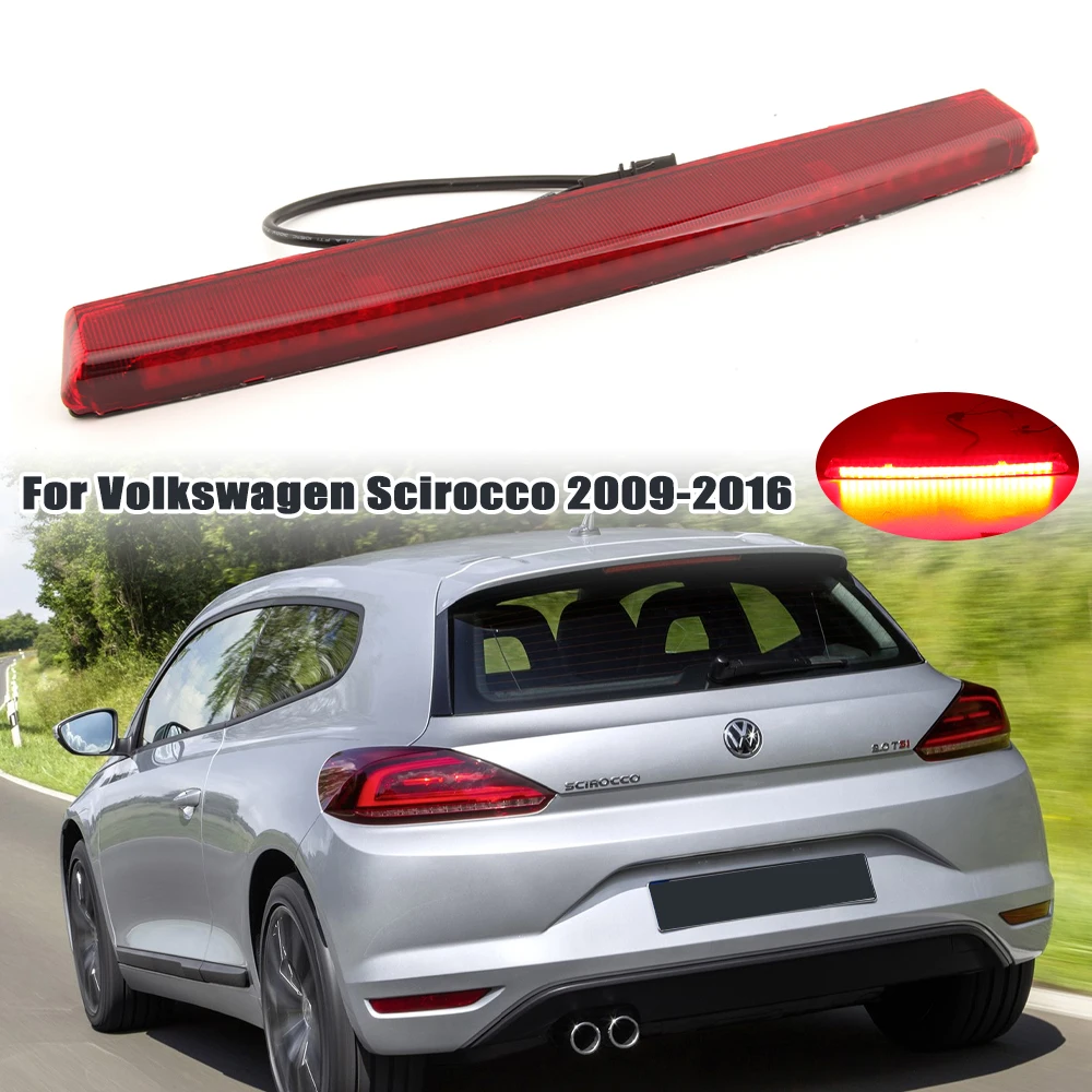 

LED Rear 3RD Brake Light For Volkswagen Scirocco 2009-2016 Tail Third High Level Additional Stop Signal Warning Lamp Red/Black