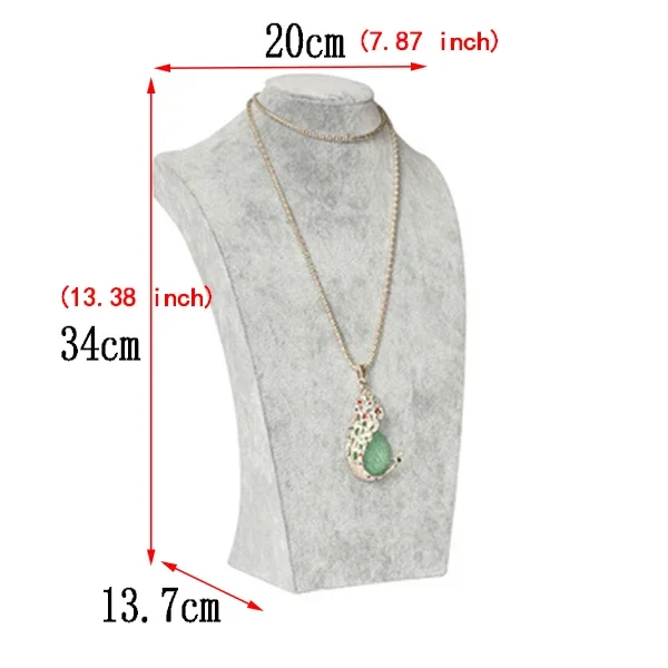 

Серый бархатный органайзер для ожерелий